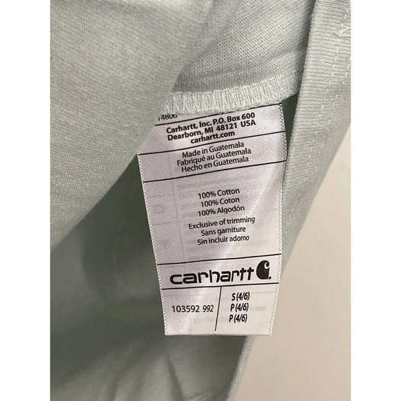 NEW Carhartt Original Fit Workwear Logo T-Shirt Size S 4-6 NWT - Picture 5 of 6